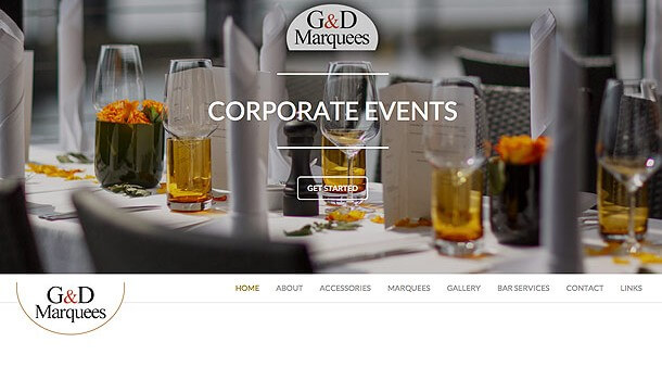 g&d marquees web site