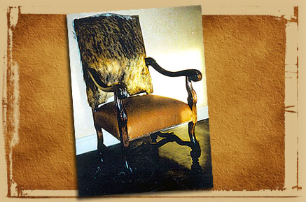 western scroll arm chair